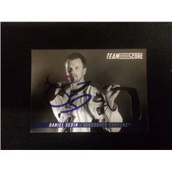 AUTOGRAPHED DANIEL SEDIN SCORE HOCKEY TRADING CARD VANCOUVER CANUCKS
