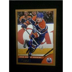 AUTOGRAPHED RYAN NUGENT-HOPKINS SCORE HOCKEY TRADING CARD EDMONTON OILERS
