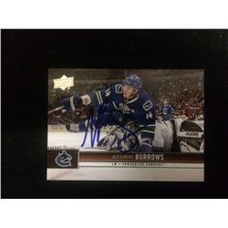 AUTOGRAPHED ALEXANDRE BURROWS UPPER DECK HOCKEY TRADING CARD VANCOUVER CANUCKS