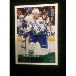 AUTOGRAPHED DANIEL SEDIN SCORE HOCKEY TRADING CARD VANCOUVER CANUCKS