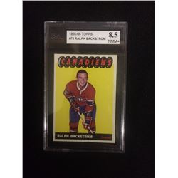 1965-66 RALPH BACKSTROM TOPPS HOCKEY TARDING CARD 8.5 NMM+ MONTREAL CANADIENS