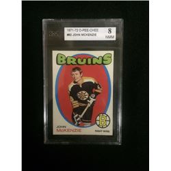 1971-72 JOHN MCKENZIE 0-PEE-CHEE HOCKEY TRADING CARD 8 NMM BOSTON BRUINS