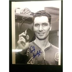 AUTOGRAPHED ANDY BATHGATE 8" X 10" PHOTO NEW YORK RANGERS
