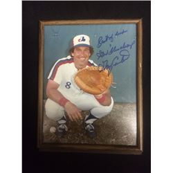 AUTOGRAPHED FRAMED GARY CARTER 8" X 10" PHOTO MONTREAL EXPOS