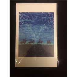 SIGNED NATIVE ART PRINT BY HUBERT BILLY
