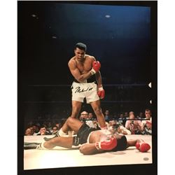 AUTOGRAPHED MUHAMMAD ALI 24" X 18" PHOTO W/ COA
