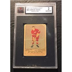 1951-52 GORDIE HOWE PARKHURST ROOKIE CARD GRADED 2 GOOD #66