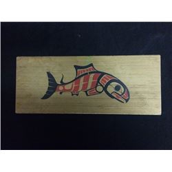 NATIVE ART WOODEN WALL PLAQUE