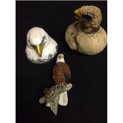 NATIVE ART EAGLE SCULPTURE LOT