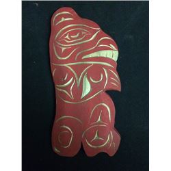 SIGNED NATIVE ART CARVING "SPIRIT BEAR" BY STEVE CHARLIE