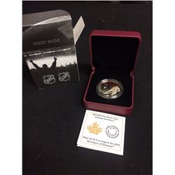 ROYAL CANADIAN MINT 2015 10 DOLLAR FINE SILVER COIN OTTAWA SENATORS