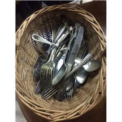 LOT OF STERLING SILVERWRE WITH BASKET