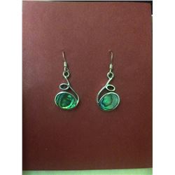 925 SILVER AND BLACK OPAL EARRINGS
