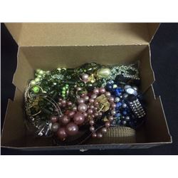 BOX OF MISC COSTUME JEWELRY