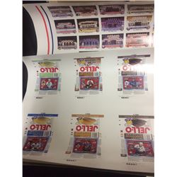 KRAFT DINNER NHL TEAM PHOTOS UNCUT SHEETS W/ JELLO NHL JUNIORS TO PROS OF CANADA UNCUT SHEETS
