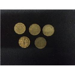 1940'S CANADIAN VICTORY NICKELS LOT