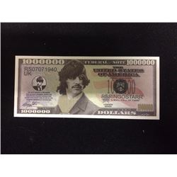 USA MILLION DOLLAR THE BEATLES NOVELTY BANK NOTE RINGO STARR