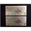 Image 1 : TWO DOLLAR CANADIAN SEQUENTIAL BANK NOTES