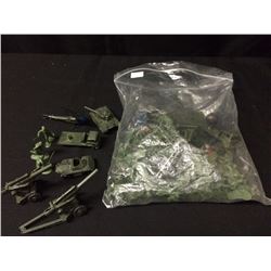 VINTAGE ARMY ACTION FIGURES & VEHICLES TOY LOT