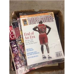 AUTOGRAPHED MICHAEL JORDAN TUFF STUFF MAGAZINE W/ SPORTS MAGAZINES LOT