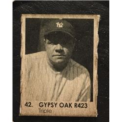 1955 BABE RUTH GYPSY OAK R423 MINI BASEBALL TRADING CARD