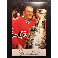 #11 AUTOGRAPHED MAURICE "THE ROCKET" RICHARD MOLSON PROMO