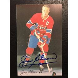 AUTOGRAPHED JEAN BELIVEAU HOCKEY PROMO CARD