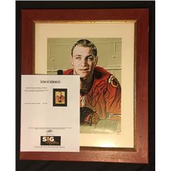 AUTOGRAPHED FRAMED BOBBY HULL 11" X14" PHOTO W/ COA