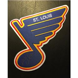 AUTOGRAPHED BRETT HULL ST LOUIS BLUES PATCH W/ COA