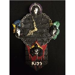 ROCK BAND "KISS" RESIN STONE WALL CLOCK