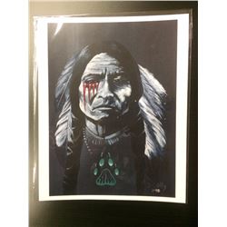 2011 SIGNED NATIVE ART PRINT BY HUBERT BILLY