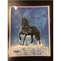 2011 SIGNED NATIVE ART PRINT BY HUBERT BILLY