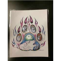 2016 SIGNED NATIVE ART PRINT BY HUBERT BILLY
