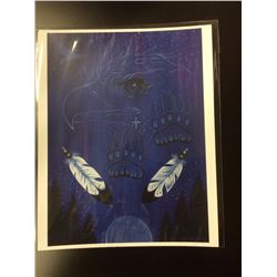 2010 SIGNED NATIVE ART PRINT BY HUBERT BILLY