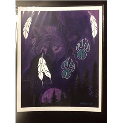 2011 SIGNED NATIVE ART PRINT BY HUBERT BILLY