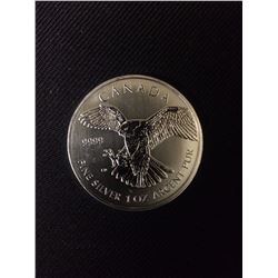 2014 ONE OUNCE 9999 FINE SILVER FIVE DOLLAR CANADIAN COIN