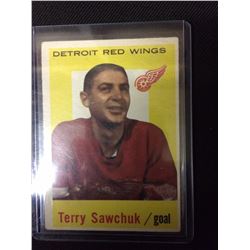 1959 TOPPS TERRY SAWCHUCK HOCKEY CARD