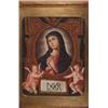 Image 1 : Spanish American School, (18-19th c.), MATER DOLOROSA, oil on canvas, 31.1" x 25.2" - 79 x...