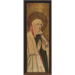 In the manner of Conrad Laib (c. 1410-after 1460), THE VIRGIN AND ST. GEORGE, tempera on wood,...