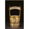 Image 1 : A KYOTO WARE VESSEL, in the form of a water bucket, well painted with rakan and Chinese scholars,...