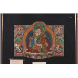 Tibetan School (17th c.), PADMASAMBHAVA, 13.8" x 18.1" - 35 x 46 cm. fragment, See illustra...