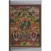 Image 1 : Tibetan School (19th c.), GREEN TARA (DROLJANG), Tanka, ink and colour on fabric, 29.1" x 22"...
