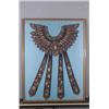 Image 1 : A FINE AND RARE, BUTTERFLY COLLAR, richly embroidered with multiple, overlapping panels of fl...