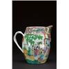 Image 1 : AN EXPORT PORCELAIN JUG, of barrel from, with strap handle, painted with noble ladies and attenda...