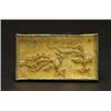 Image 1 : FOUR GILDED BRONZE BELT PLAQUES, each oblong plaque with shallow vertical rim showing a pair of p...