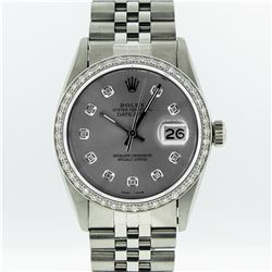 Rolex Stainless Steel Diamond DateJust Men's Watch