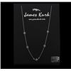 Image 2 : James Kurk 0.40 ctw Sapphire and Diamond Necklace - 14KT White Gold