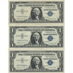 1957 $1 Star Note Silver Certificate Currency Lot of 5