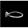 Image 3 : 14KT White Gold 0.70 ctw Round Cut Fancy Brown Diamond Solitaire Ring