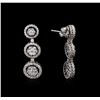 Image 2 : 2.68 ctw Diamond Earrings - 14KT White Gold